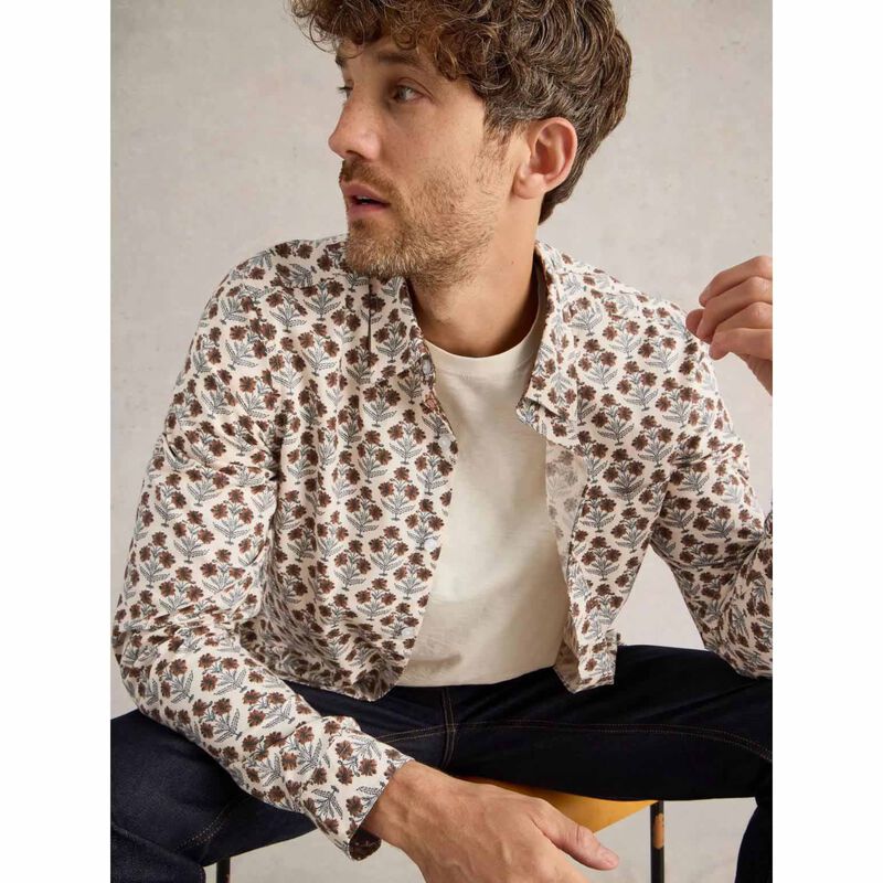 White Stuff Large Dandelion Printed Shirt image number 3